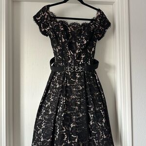 Eliza J Lace Jewel with belt dress